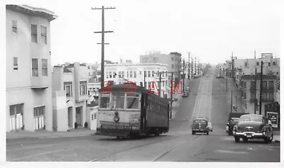 3AA379 RP 1948 MARKET STREET RAILWAY SF CAR #985 ON BALBOA AT 23rd AVE • $8.99