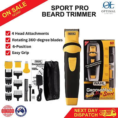 New Wahl Cordless Pro Sport Beard Body Shaver Hair Clipper Trimmer Mens Groomer • $73.50