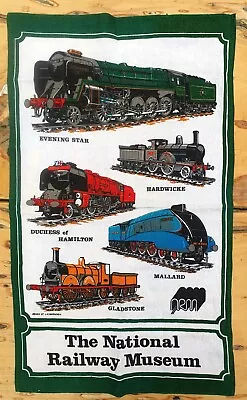 Vintage Steam Trains Tea Towel - The National Railway Museum . Collectable. • $19.57