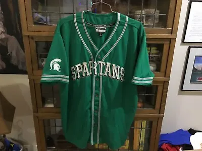 VTG Michigan State Spartans STEVE & BARRYS SPELL OUT Baseball Jersey SZ XL -Cool • $44.99