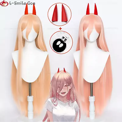 Anime Chainsaw Man Cosplay Power Wig Cosplay Long Type 2 Color Hair Heat Resista • $42.12