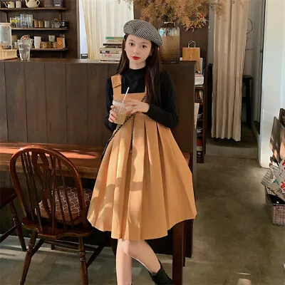 Japanese Style Mori Girl Sweet Dress Pleated Skirt Autumn Winter Suspender Skirt • $20.45