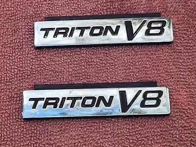 Ford Triton V8 Emblem Set Badge Logo F-150 F150 Side Fender OEM Genuine Original • $9.09