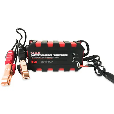 Automotive Battery Charger 6V 12V 1.5A  Car RV Boat Lawn Mower With Cable Clamps • $28.88