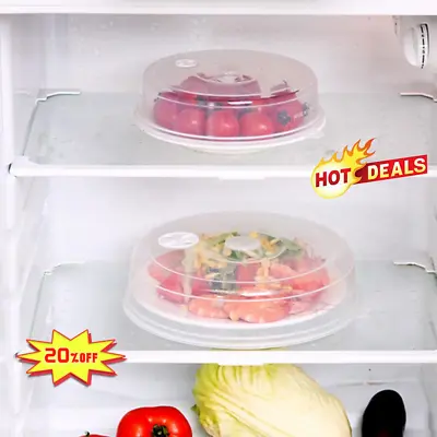 Microwave Food Cover Plate Vented Splatter Protector Clear Lid NICE Kitchen UK • £5.26