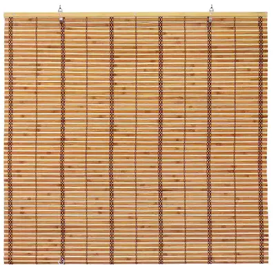 Oriental Furniture Burnt Bamboo Cordless Shade Two-Tone Honey 36x72 No Hardware • $9.99