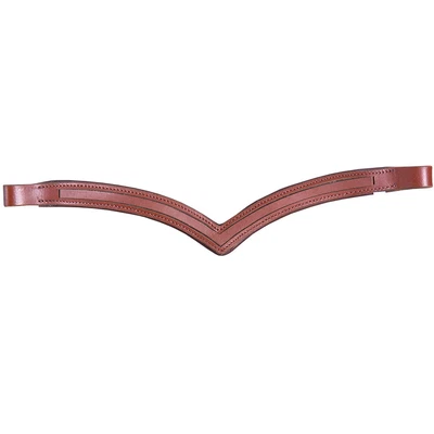 $15.99 • Buy 78HS Cob V Shape Hilason English Padded Bridle Browband Blanks Empty Channel