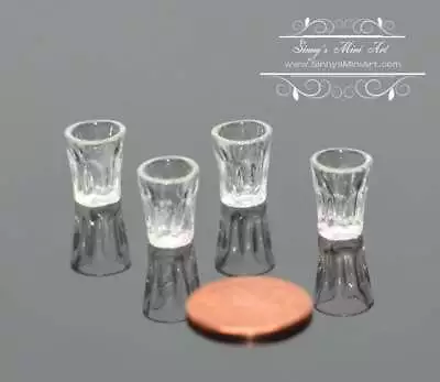 1:12 Dollhouse Miniature Ice Tea Glass ( 4 PC) / Miniature Glass A13 • $5.74