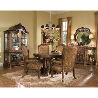 AICO Furniture - Windsor Court 7 Piece Dining Room Set In Vintage Fruitwood -... • $8062