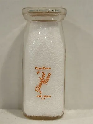 TSPHP Milk Bottle Glensfoot Farm Dairy Cherry Valley NY OTSEGO COUNTY 1954 • $4.99