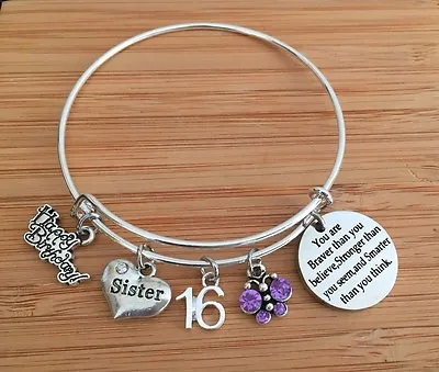 Personalised BIRTHDAY Gifts Bracelet 15th 16th 18th 21st 30th - Gift For Her ~~ • £6.99