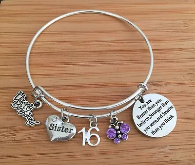 Personalised BIRTHDAY Gifts Bracelet 15th 16th 18th 21st 30th - Gift For Her ~~ • £6.99