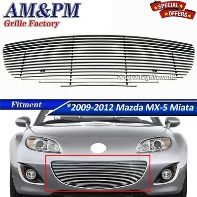Fits 2009-2012 Mazda MX-5 Miata Grille Front Grill Insert Aluminum Chrome 2011 • $67.31