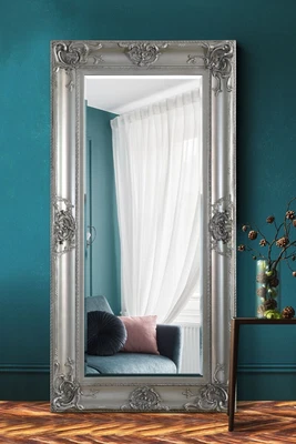 £246.39 • Buy Beautiful Large Mirror Silver Decorative Ornate Wall 6ft X 3ft 183 X 91cm