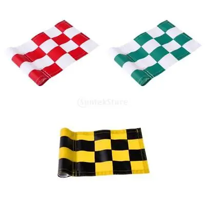 £14.15 • Buy 3pc Golf Practicing Training Nylon Putting Green Chequered Flags
