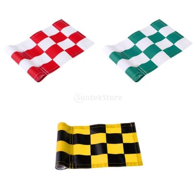 £14.15 • Buy 3pc Golf Practicing Training Nylon Putting Green Chequered Flags
