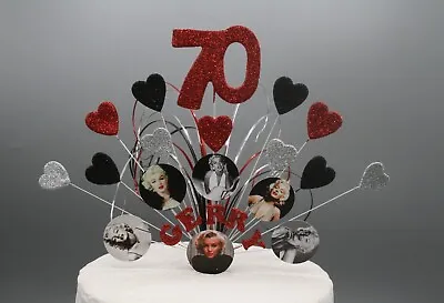 Glittered Stars Cake Topper Decoration Spray Marilyn Monroe 40th 50th 60th 002 • £14.99