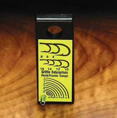 GRIFFIN HOOK & HACKLE GAUGE Fly Tying Tool - Made In The USA • $7.19