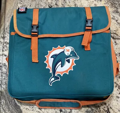 Miami Dolphins Portable Folding Stadium Padded Seat With Storage And Cup Holder • $22