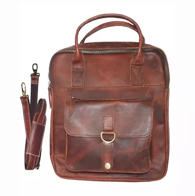 MultiPurpose Travel Bag Hand Bag Pure Leather Brown • $50