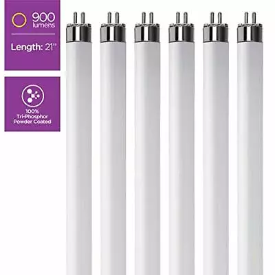 Pack Of 6 F13T5 Fluorescent Tube 21  13W Watt T5 Mini Bi 2-Pin G5 6500K Daylight • $22.45