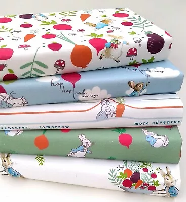 Peter Rabbit Fat Quarter Bundle 100% Cotton Beatrix Potter Sewing Material • £3.95