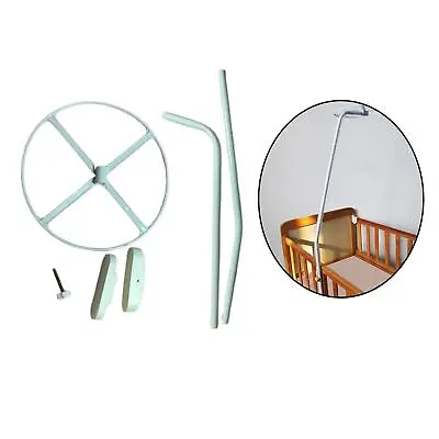 Steel Baby Cot Shield Bracket Accessories Net Stand Adjustable For Bedroom • £8.88
