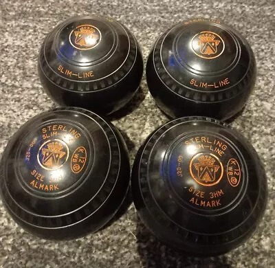 £159.99 • Buy Almark Slim Line Slimline Sterling Size 3 Lawn Indoor Short Mat Bowls Woods Ball
