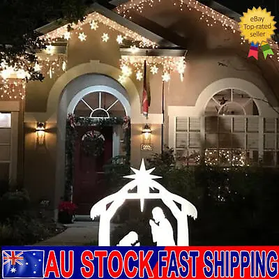  Outdoor Nativity Scene Yard Decoration Set - Waterproof & Windproof - Easy Asse • $26.09