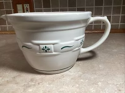 Longaberger Classic Green Woven Traditions Green 2 Qt Mixing Batter Bowl Pitcher • $24.99