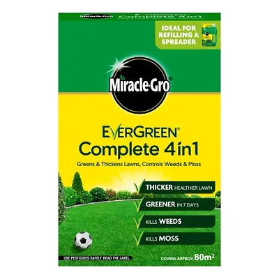 Evergreen Complete 4 In 1 Lawn Care Food  Feed Weed Killer Refill Box - 3.2kg • £14.99