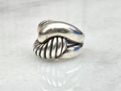 Vintage Cable Infinity Knot 925 Sterling Silver Ring Size 7 • $39.99