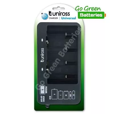 Universal Rechargeable Battery Charger Uniross For AA AAA C D 9v PP3 Nimh Mains  • £13.89