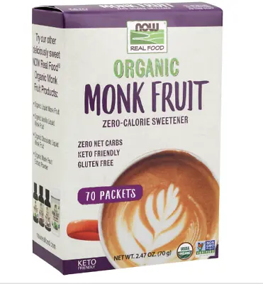 Now Foods Organic Monk Fruit 70 Packets • $7.49