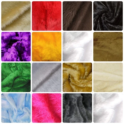 £1.69 • Buy 15 COLOURS Luxury Soft Material Faux Fun Fur Fabric 150cm Wide Furry Christmas