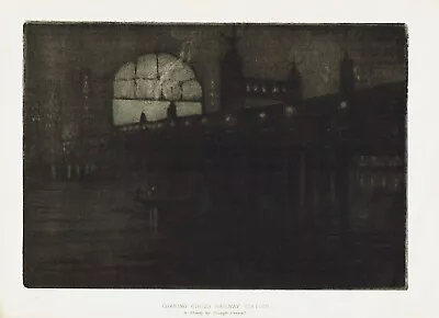 Charing Cross Railway Station. 1896 Lithograph Print By Joseph Pennell • £6.99