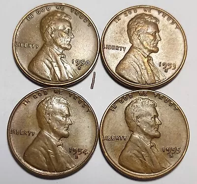 4  S  Mint Lincolns   1950-S   1953-S   1954-S   1955-S     #1 • $0.99