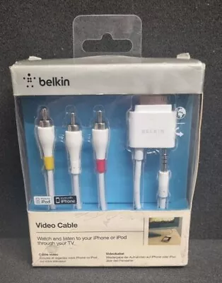 Belkin Video Cable For Iphone Ipod To TV  Some Models Only Boxed • £4.99