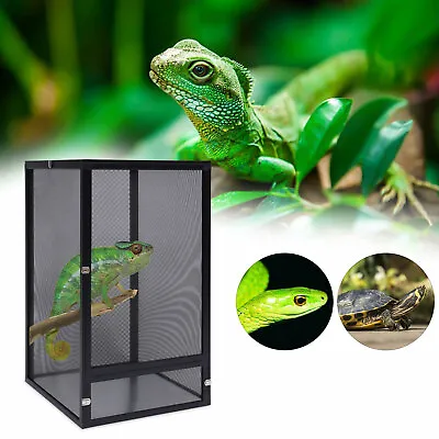 Large Tall Screen Cage Reptile Enclosure Chameleon Tall Breeding Mesh Box NEW • $55.11