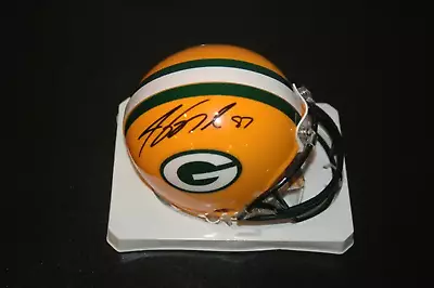 Jordy Nelson Green Bay Packers Autographed Riddell Mini Helmet GA Coa • $154