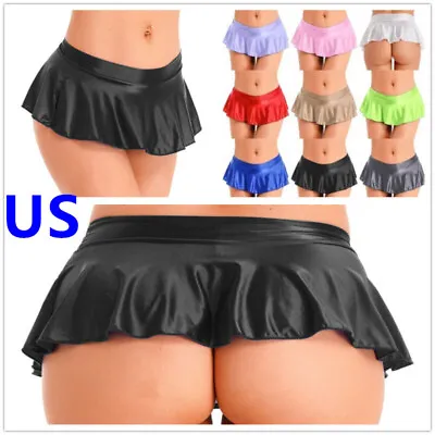 US Sexy Women's Pleated Mini Skirt Schoolgirl Micro Short Dress Cosplay Clubwear • $9.20