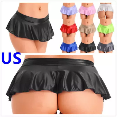 US Sexy Women's Pleated Mini Skirt Schoolgirl Micro Short Dress_Cosplay Clubwear • $8.64