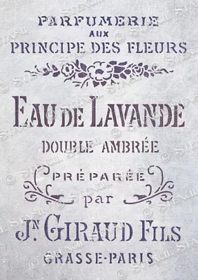 French Lavender STENCIL 4 Sizes FL Vintage Perfume Label Sign SUPERIOR 250 MYLAR • £5