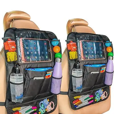 Car Seat Organiser 2pcs Waterproof Car Backseat Protector Car Travel Accessories • £8.99