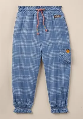 NWT Matilda Jane Heart To Heart Between The Lines Blue Plaid Joggers Girl's Sz 6 • $17.49