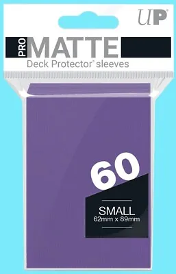 Ultra Pro 60 PURPLE PRO-MATTE Small Size Deck Protector NEW Gaming Card Sleeves • $8.49