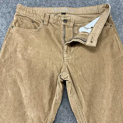 Eddie Bauer Pants Mens 34x30 Brown Chino Corduroy Straight Regular Cotton Preppy • $9.95