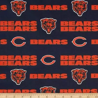 $4.99 • Buy Chicago Bears 13 1/2  W  X 18  L  NFL 100% COTTON FABRIC 