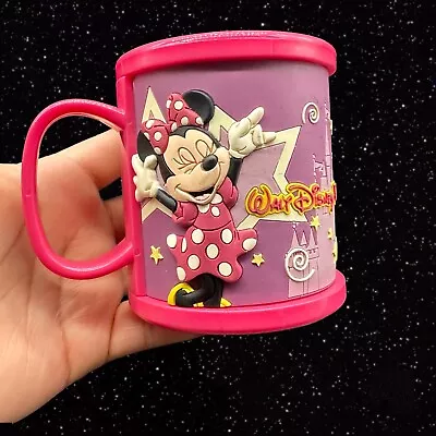 Disney Pink Minnie Mouse Drinking Mug Walt Disney World Cup 3.5”T 3”W • $25