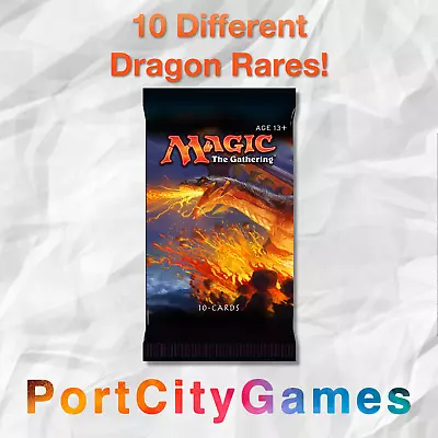 Collection Of 10 Dragon Lot Magic MTG W/ ALL Rares & Mythic Rares! • $8.99